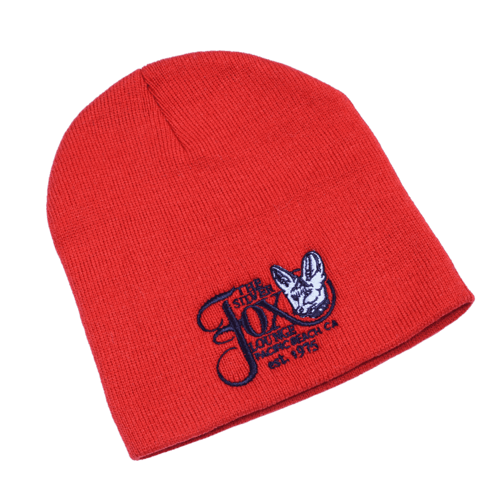 Silver Fox Red Beanie - Silver Fox Lounge