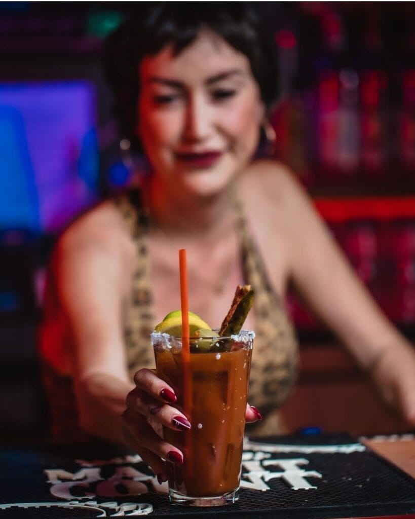 A regular at the bar at Silver Fox Lounge, Pacific Beach dive bar